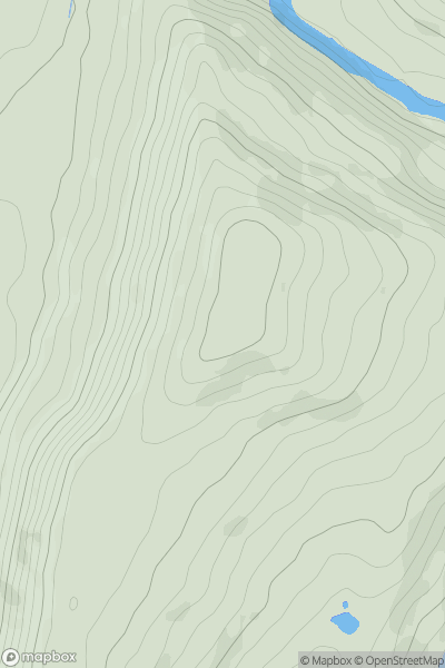 Thumbnail image for Coppet Hill [Welsh Borders S] showing contour plot for surrounding peak